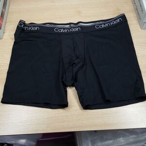 CALVIN KLEIN Boxer Briefs Mens XL Black Micro Stretch Trunk Logo